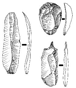 Bocetos de herramientas del Paleolítico Superior. Imagen de José-Manuel Benito