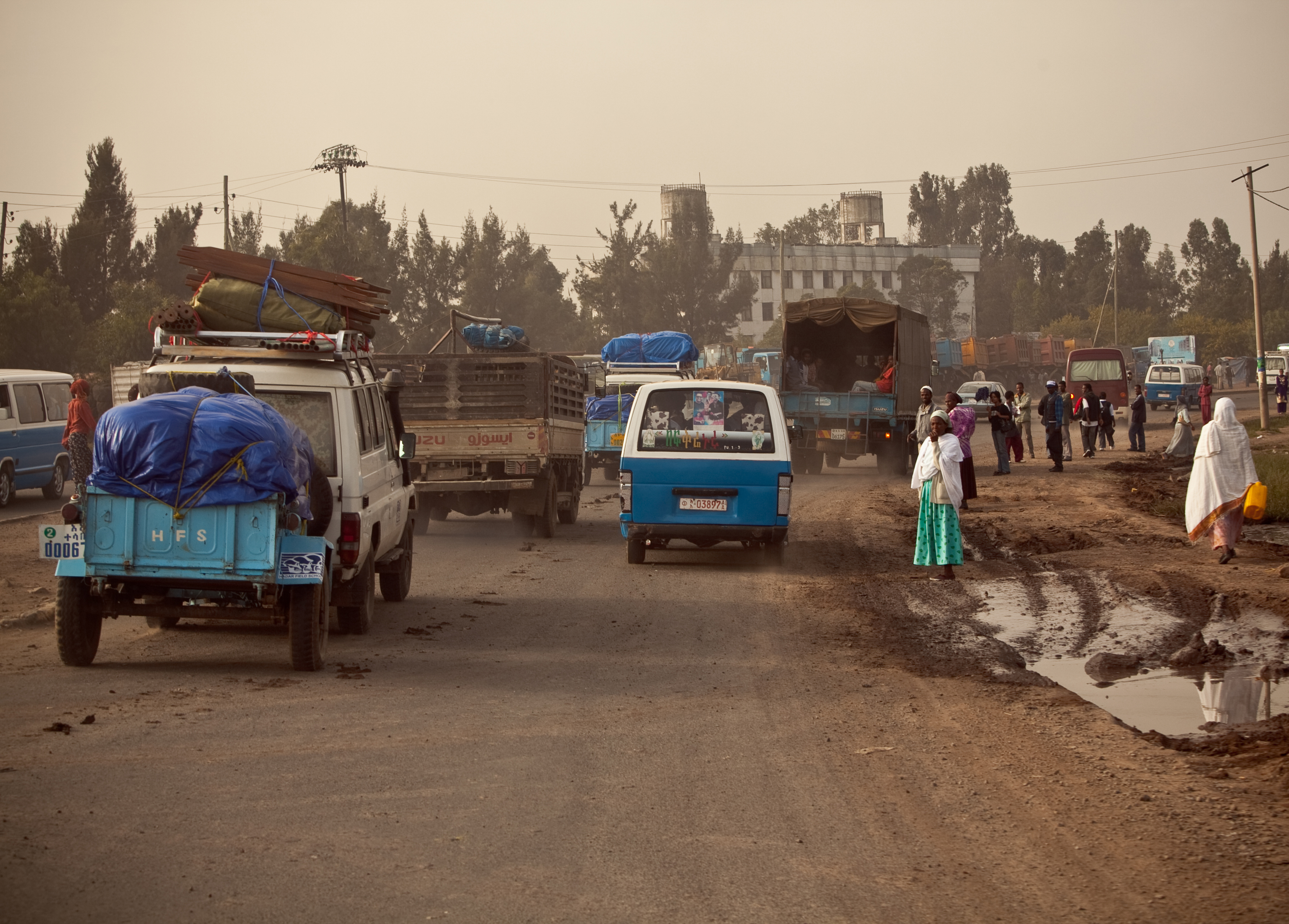 Heading out from Addis Ababa, Ethiopia