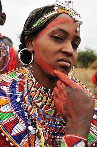 Maasi woman with red ochre