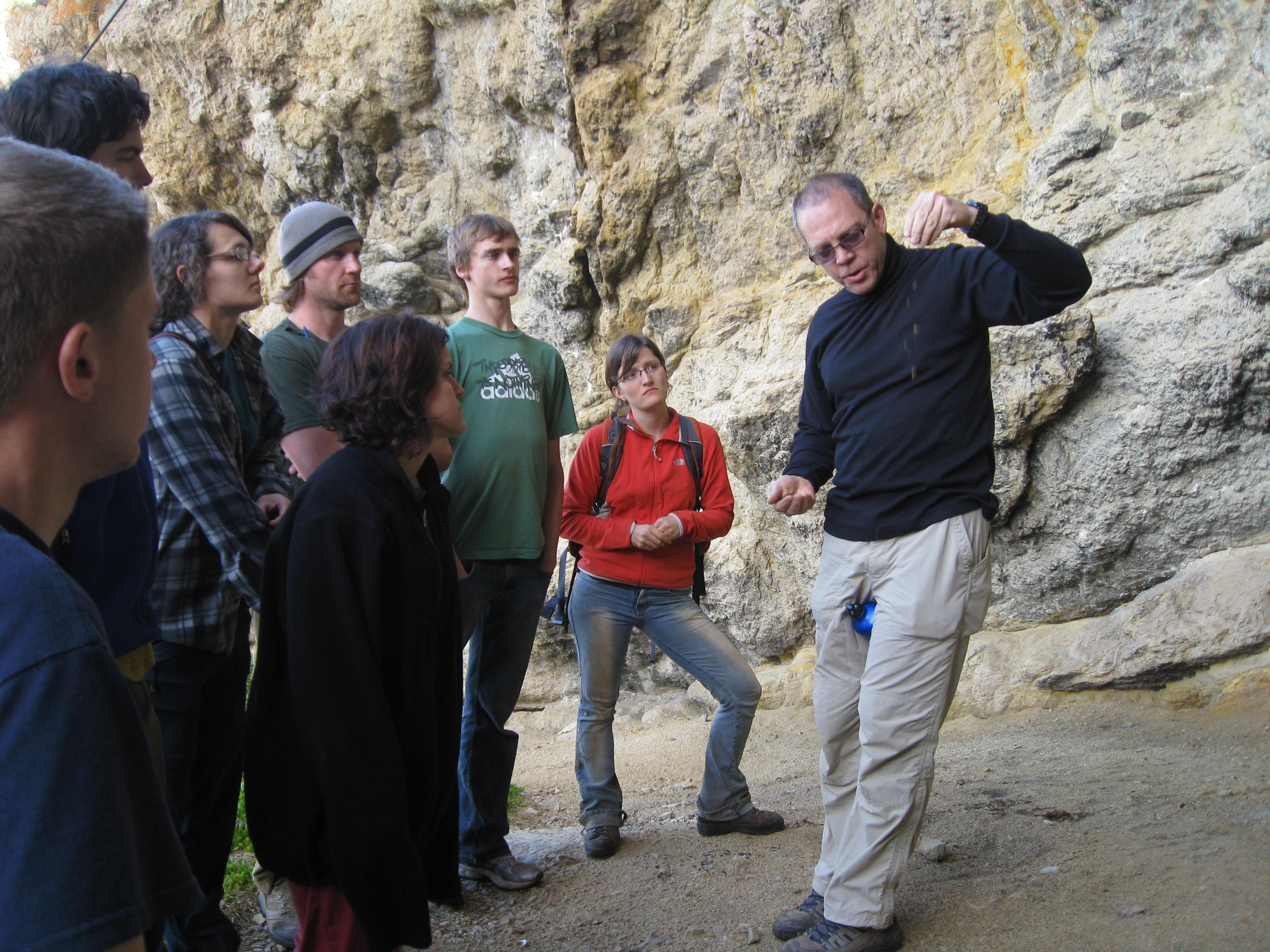 Curtis Marean with students