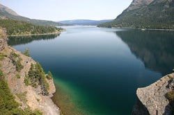 This lake is an example of a low-energy depositional environment. Image by Wing-Chi Poon.