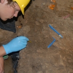 The work of an archaeologist in the field