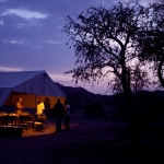 Field camp at night